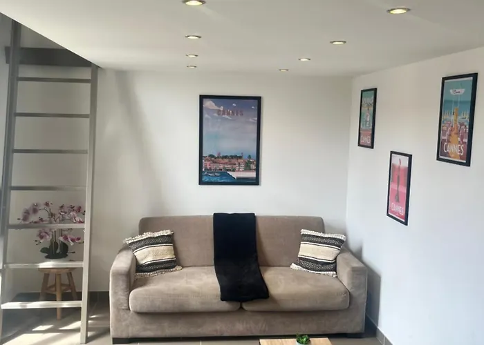 Loft Cannes Chaleureux - Climatisation - Wifi - 650 M Du Palais Des Festivals, Plage